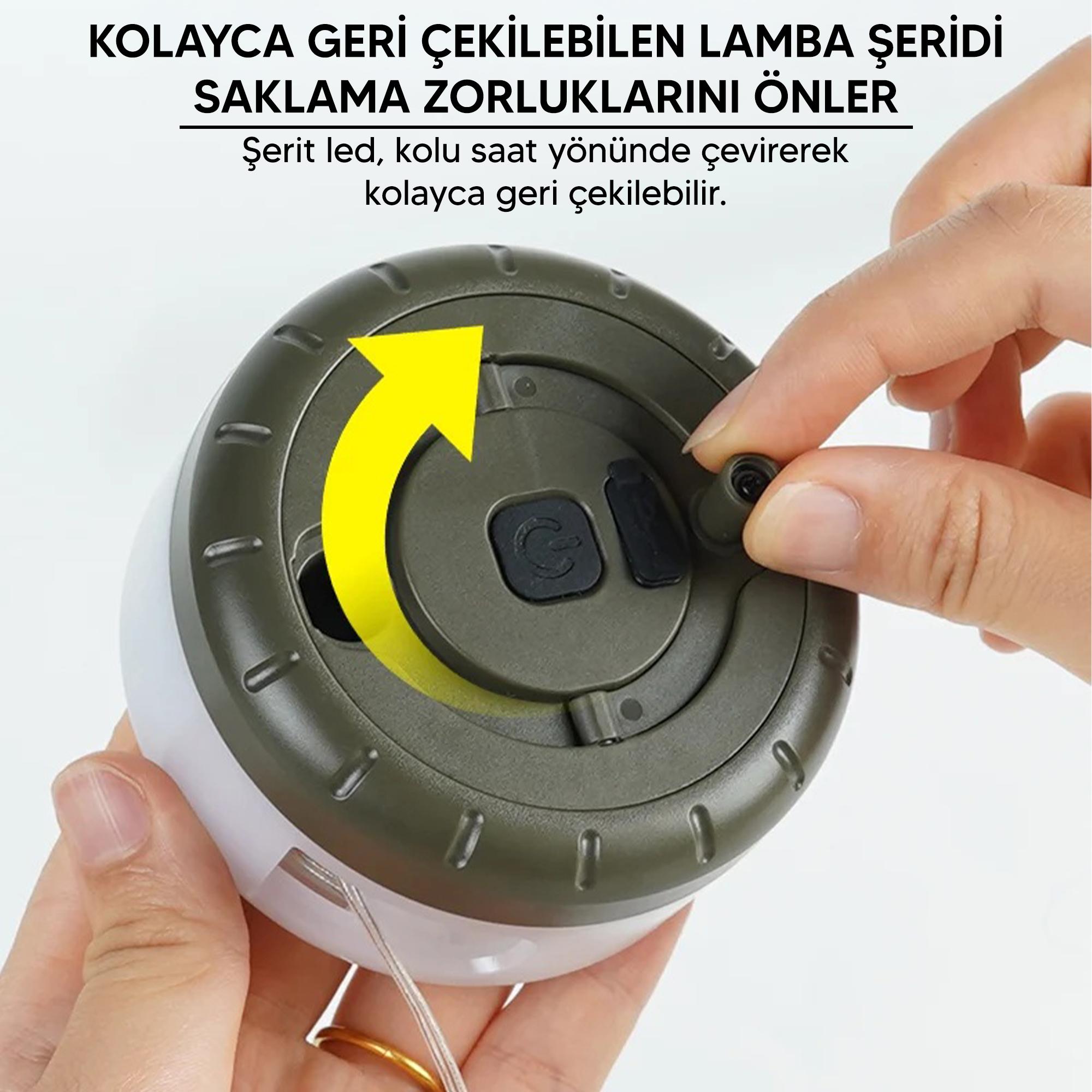 Hag%20Çok%20Renkli%20Şarjlı%20Kamp%20Lambası%20Makaralı%208%20Metre%20Uzayabilir%20RGB%20Şerit%20Ledli%20ve%205%20Modlu%20