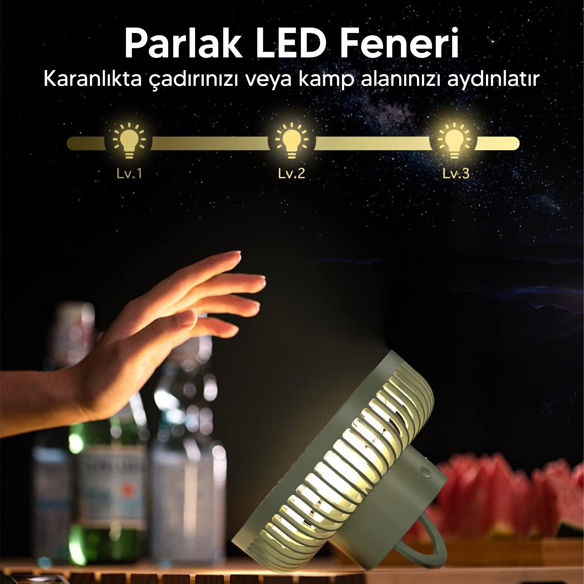 Hag%20Şarjlı%20Teleskopik%20Vantilatör%20Kamp%20Lambası%20İç%20ve%20Dış%20Mekan%20Serinleticili%20Çadır%20Fanı